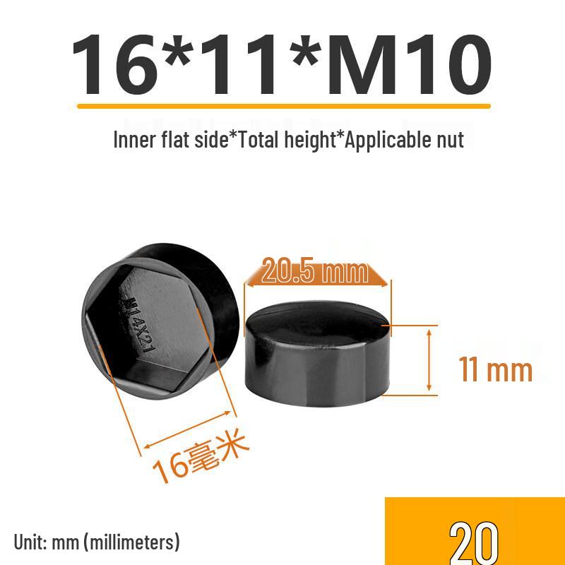 Hex Nut Protective Dust Cap for Flat Head Screws