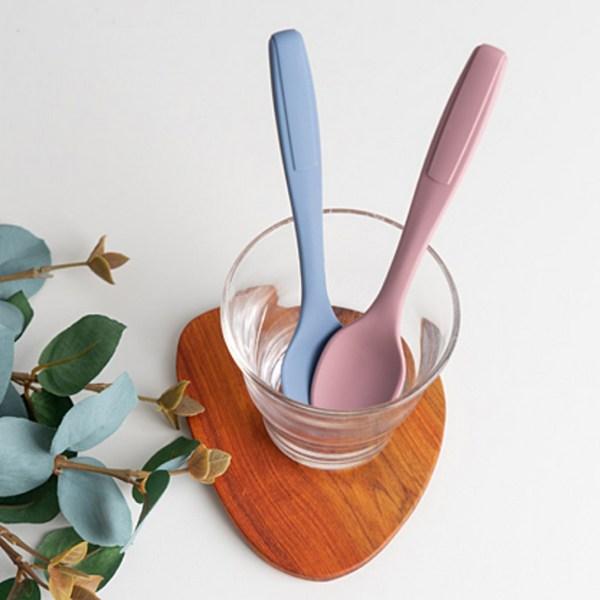 Silgarden Yogurt Spoon, Pink, 1 Piece, Korean Popular Tableware