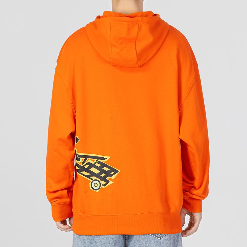 Puma Классическая уличная спортивная толстовка с капюшоном и логотипом, мужская, оранжевая 539966-23