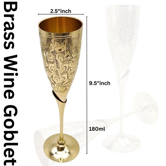Набор из 2 латунных бокалов для вина, чашка для причастия, золотая чаша ручной работы, выгравированные флейты для шампанского, гравировка на заказ, свадебная церемония, бокал для вина