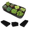 Rectangular Planting Bag Felt Raised Garden Bed 4/8 Pockets Multi-grid Breathe Cloth For Vegetables Flowers
