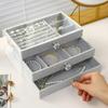 3-Layer Drawer Storage Box High-Capacity Earrings Necklaces Storage  Countertop Display