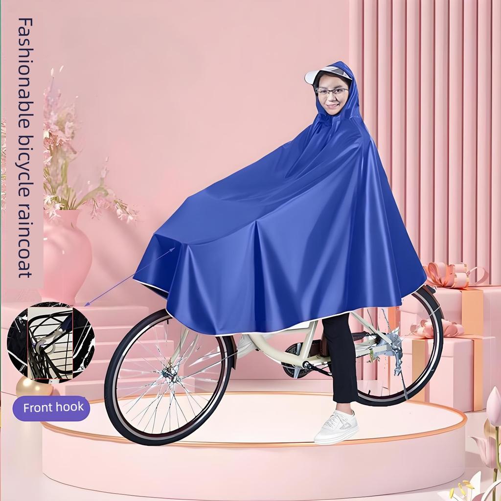 Extra Large and Thickened Bicycle-Specific Rain Poncho, Made of High-Quality and Durable Oxford Cloth, Suitable for Middle School Students, Raincoat