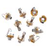 10Pcs 6.35mm / 6.5mm  Plug Jack Audio Female Connector TS Panel Mono Panel Chassis Type Mount S Y9R2