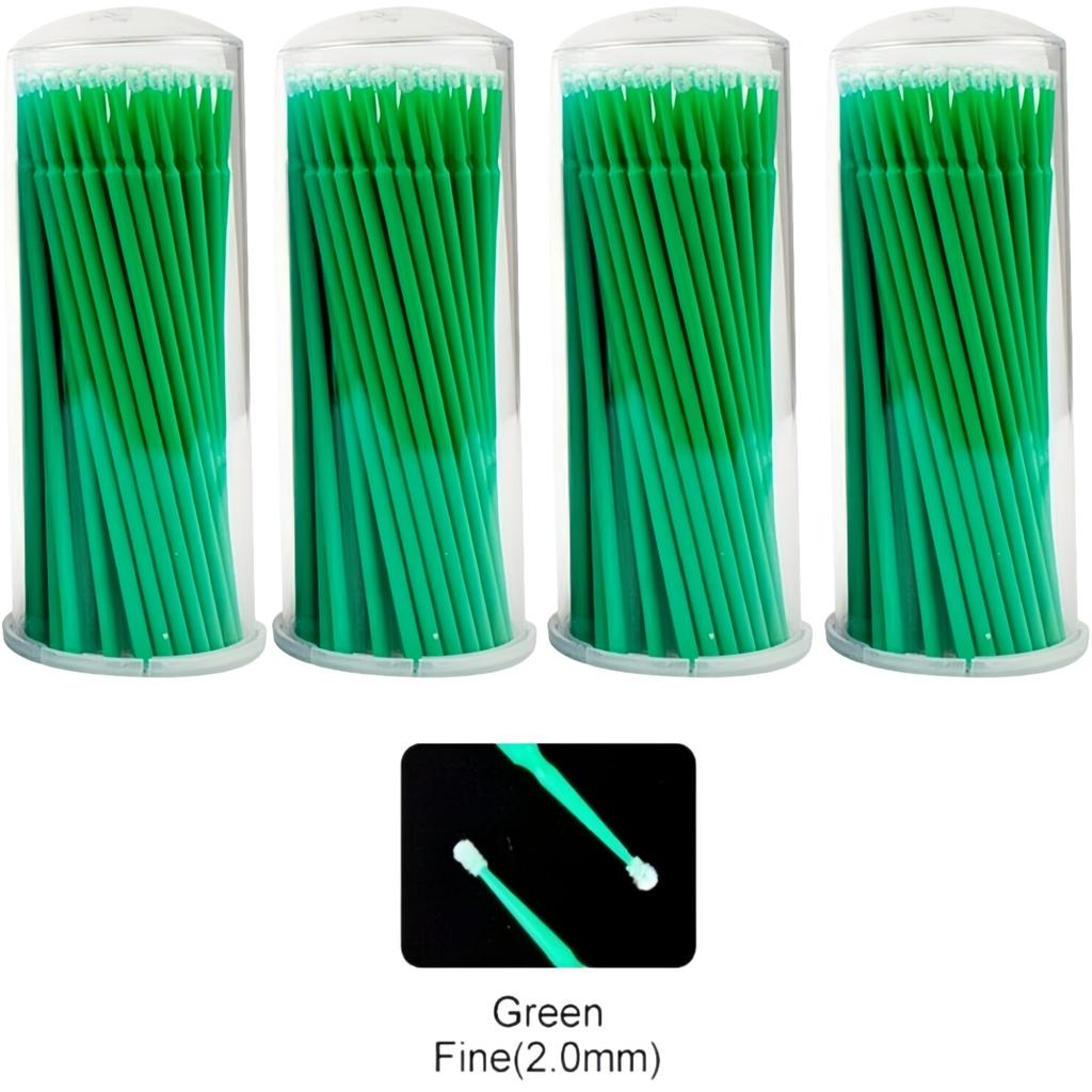 400Pcs Dental Disposable Micro Applicator Brush Eyelash Brushes With Portable Box Plastic Handle Microfiber Tips Dentist Tool