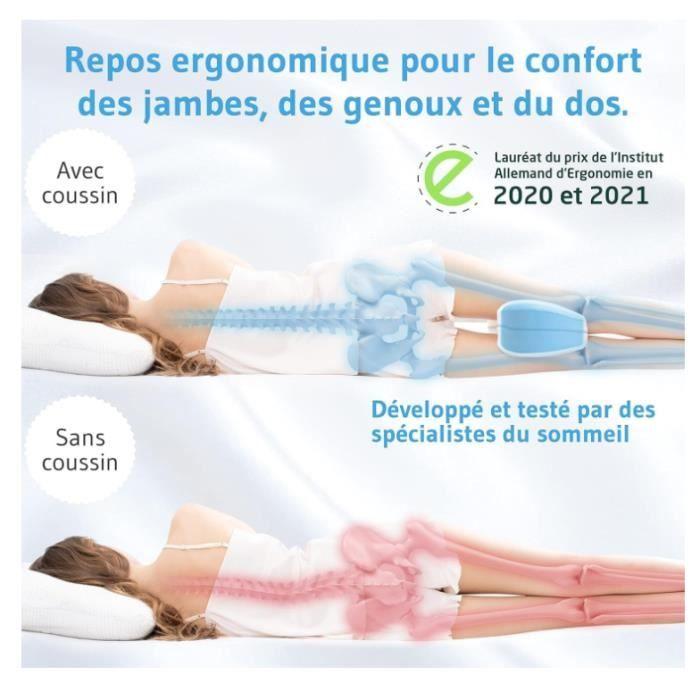 Coussin orthopédique - Jambe et Genou - Mousse à Mémoire - Respirant - Lavable