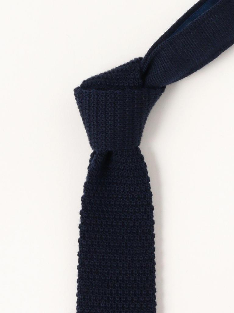 [BEAMS PLUS] Шерстяной вязаный галстук однотонный мужской NAVY FREE 38440160107