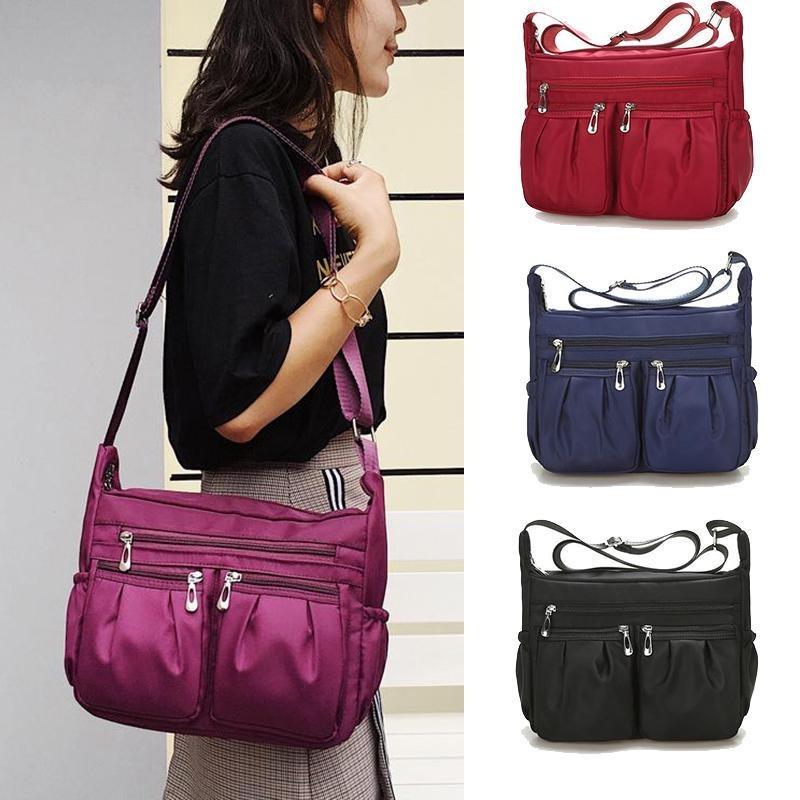 Новые женские модные сумки на плечо для женщин, дизайнерские водонепроницаемые нейлоновые сумки, кошельки на молнии, сумка через плечо