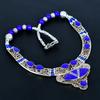 Lapis Lazuli 925 Sterling Silver Necklace Tibetan Silver Necklace Bohemian Antique Necklace Handmade Jewelry Nepali Necklace Gift For Best Friends