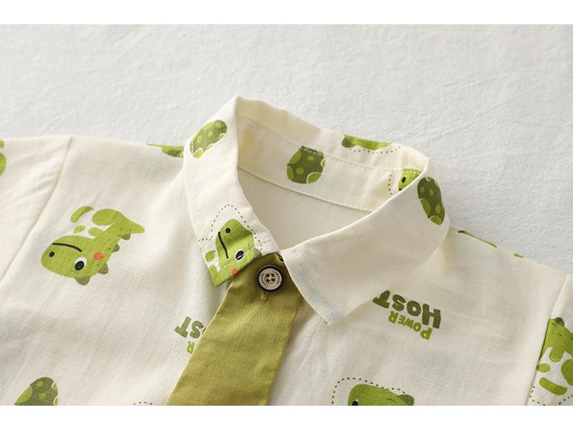 Летний комплект из двух частей с рисунком в виде галстука для младенца и мальчика