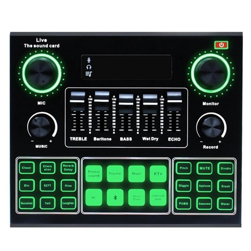 Звуковая карта V9 Bluetooth USB-гарнитура Микрофон Веб-трансляция в прямом эфире Звуковая карта Телефон Компьютер Пение Звуковая карта