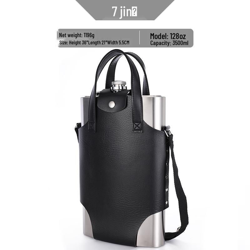 Stainless Steel Hip Flask Set: Portable Outdoor Vodka & Wine Bottle with Cup