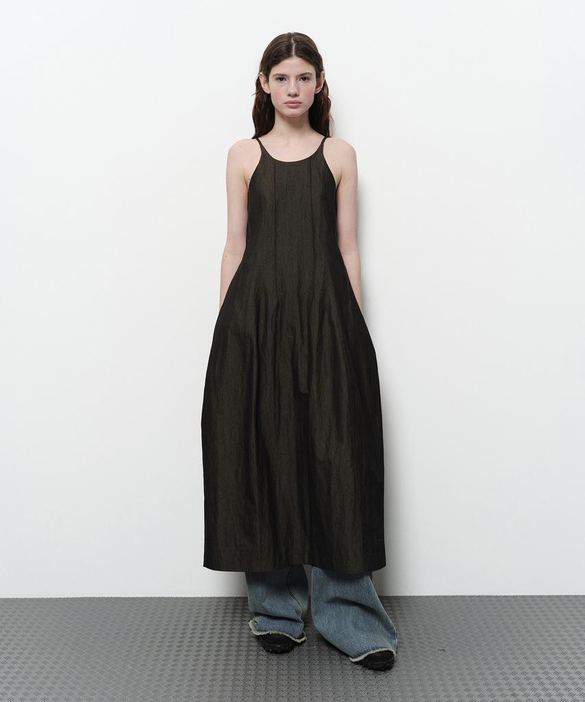 Daiaegeuneol Halterneck Long Dress (Charcoal)