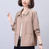 Кожаная куртка женская новая популярная модель весна-осень короткая модель маленькая модная тонкая повседневная кожаная куртка тренд