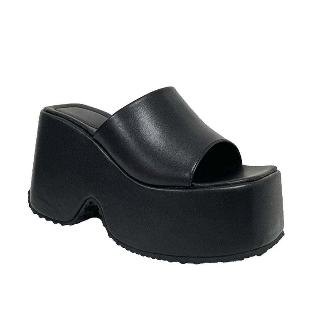 Punk Chunky Platform Mule Sandals For Women Brand New Summer Thick Heel Comfy Women Shoes Casual Slipper Big Size 42