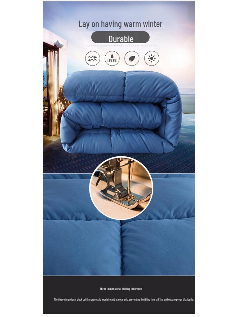 Пуховое бархатное одеяло: Дышащее одеяло для всех сезонов - Идеально для общежитий, гостиниц и гостевых домов