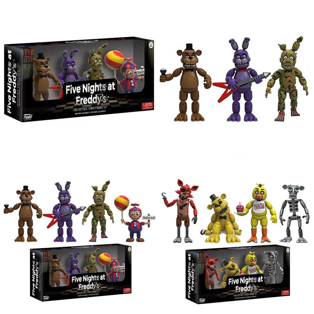 Высококачественные 4 шт. Фигурки Действия Five Nights At Freddy's с Яркими Деталями и Прочного ПВХ