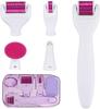 Derma Roller for Face - 6 In 1 Microneedle Roller & Derma Stamp Set for Mesotherapy - Improve Skin Texture, Pores & Hair Growth
