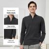 Hengyuanxiang Men's Pure Cashmere Half-Zip Sweater