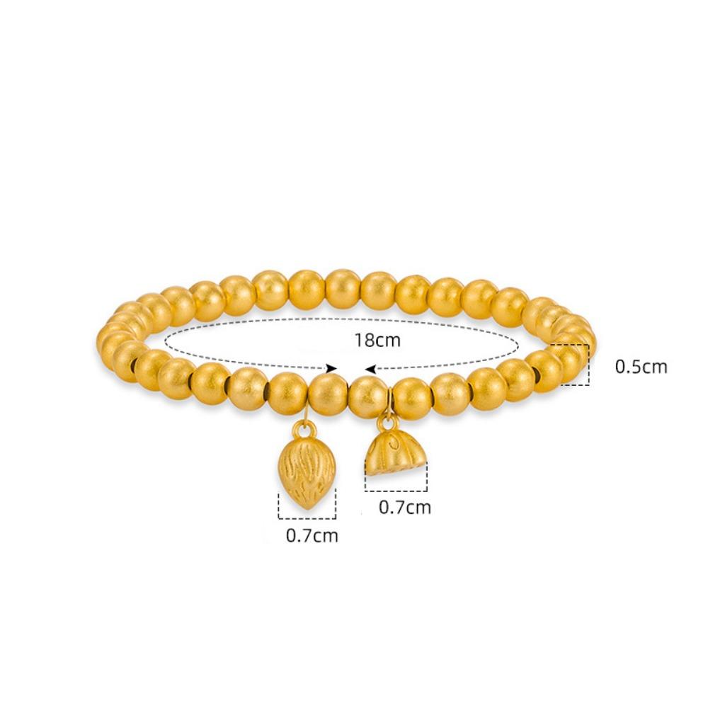 Браслет Легкий Роскошный Модный Золотой Желтый Шаровой Браслет