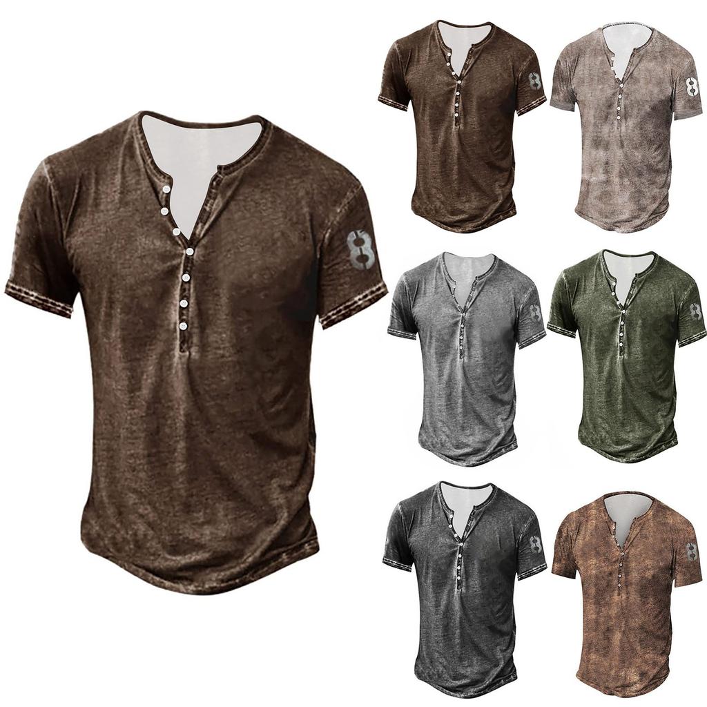 Men's Short Sleeve Graphic And Embroidered Fashion T-Shirt Spring And Summer Short Sleeve Printed