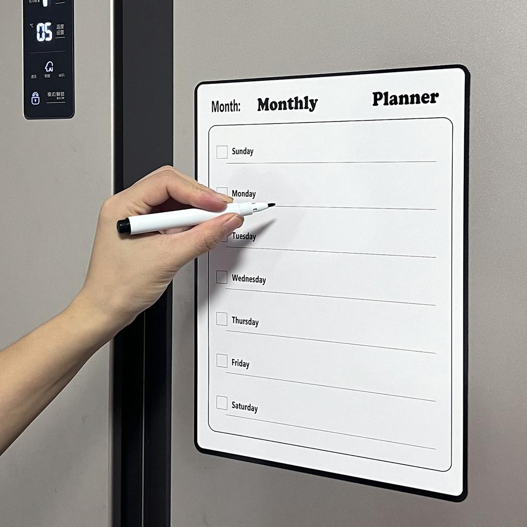 21x28cm Rewritable Monthly Weekly Planner Fridge Magnets Creative Magnetic Memo Message Boards for Refrigerators Home Decor
