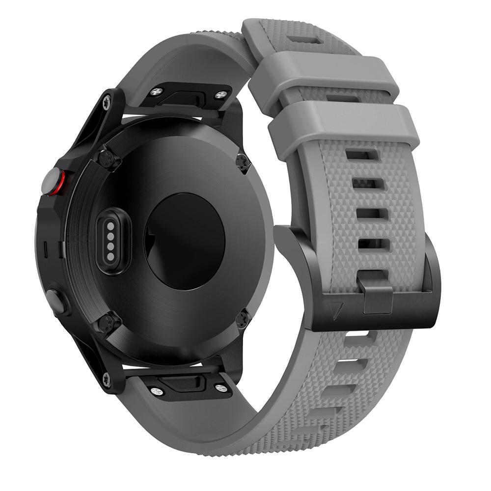 Силиконовый ремешок для часов Garmin Fenix 5, 22 мм, регулируемый ремешок для умных часов с черной пряжкой