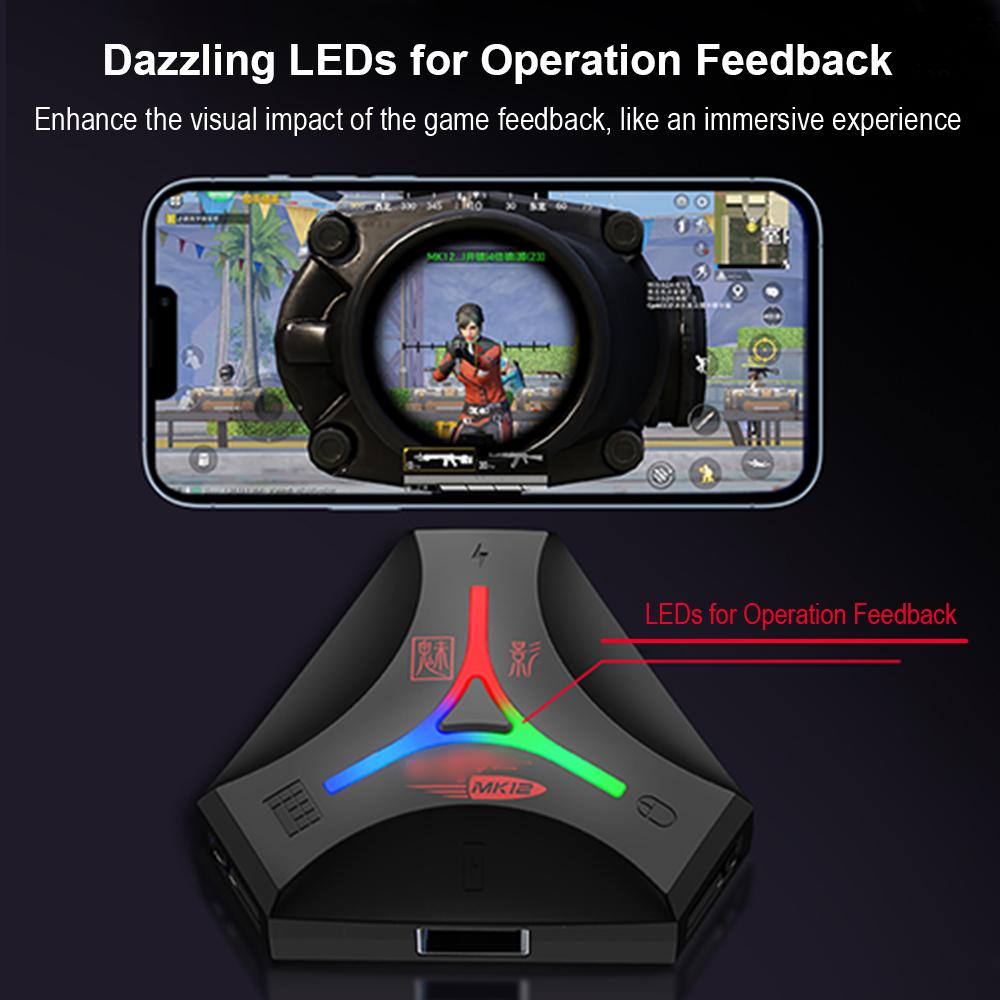 Конвертер для клавиатуры и мыши, портативная портативная игровая клавиатура и мышь с интеллектуальным распознаванием