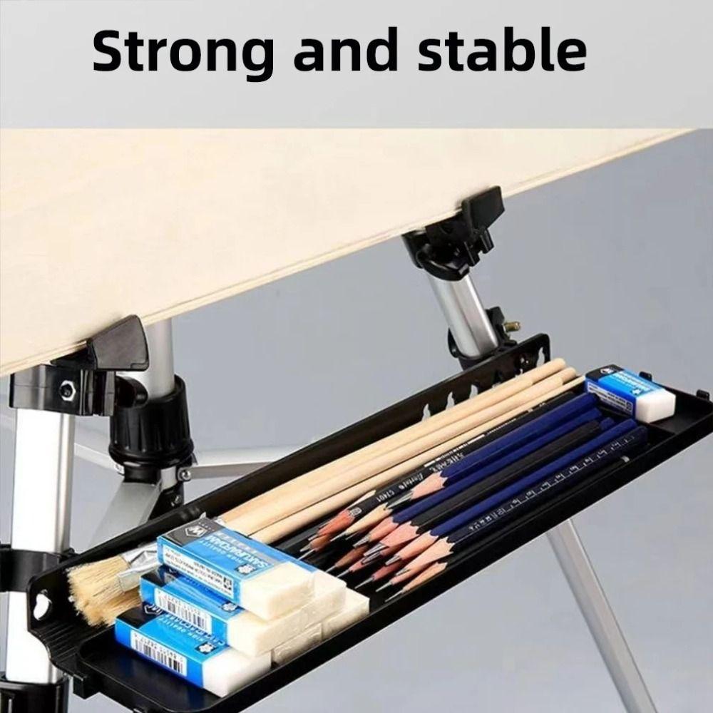 Easy To Install Sketch Storage Rack Plastic Painting Tools Tray Easel Tray Shelf Artists