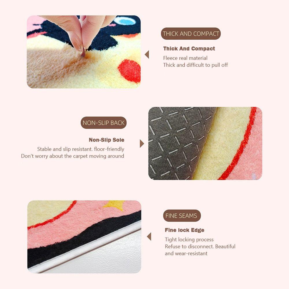 Anti-slip Chair Cushion Imitation Cashmere Kitchen Chair Pad Cartoon Dining Chair Pad  Dining Chair