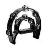 Tambourine Double Row Metal Jingles Hand Held Percussion Half-Moon Tambourines Musical Instrument Gifts