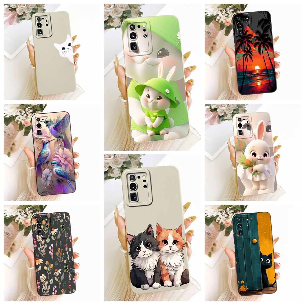 For Samsung Galaxy S20 Ultra Case Fashion Cartoon Rabbit Silicone Back Cover For Samsung S20 Ultra 4G 5G Bumper Phone Cases