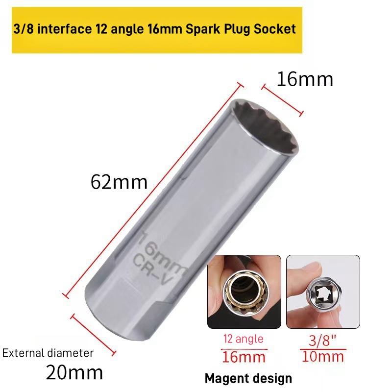 Универсальный ключ для свечей зажигания, магнитный ключ для снятия осколков свечей зажигания, автоматический инструмент для ремонта 12/14/16 мм