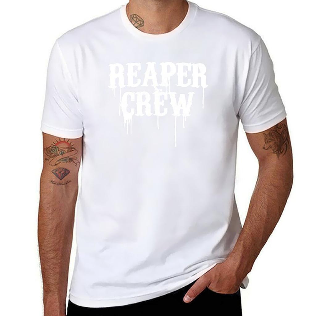 Футболка Reaper Crew черная хлопковая футболка однотонная для мужчины упаковка хлопковая футболка мужская аниме футболка футболка