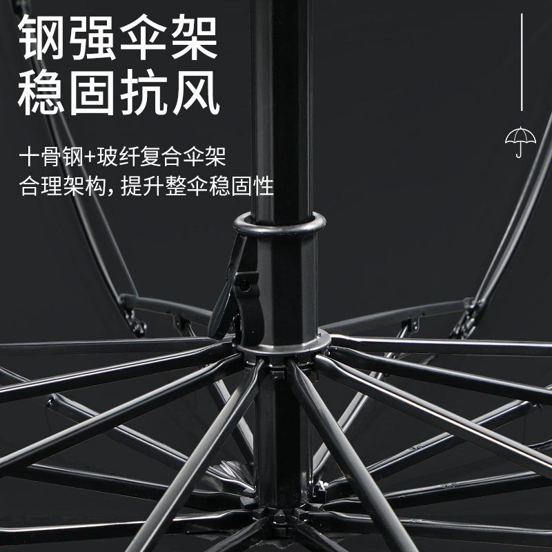 Обратный большой зонт Женский увеличенный утолщенный усиленный от непогоды и дождя мужской двойной солнцезащитный складной ручной зонт