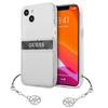 Guess Guhcp13Skb4Ggr Iphone 13 Mini 5.4 Transparent Hardcase 4G Grey Strap Charm