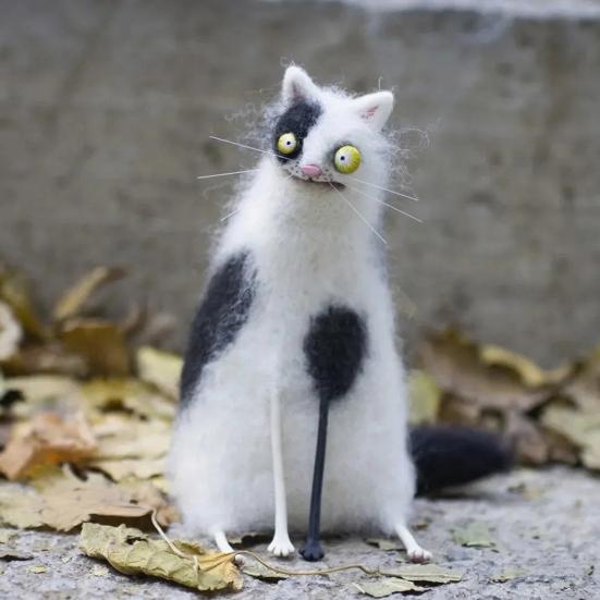 Кукла из валяной шерсти ручной работы, Паникующий Большеглазый Чудак, Плюшевая игрушка, Причудливые Кукольные Глаза, Фигурки, Уникальный Персонаж, Мягкий Коллекционный Подарок для Любителей Причуд