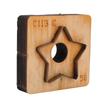 Звезда Кожаный режущий штамп Деревянная основа Острое стальное лезвие Многофункциональный кожаный вырубной пресс для поделок, декора