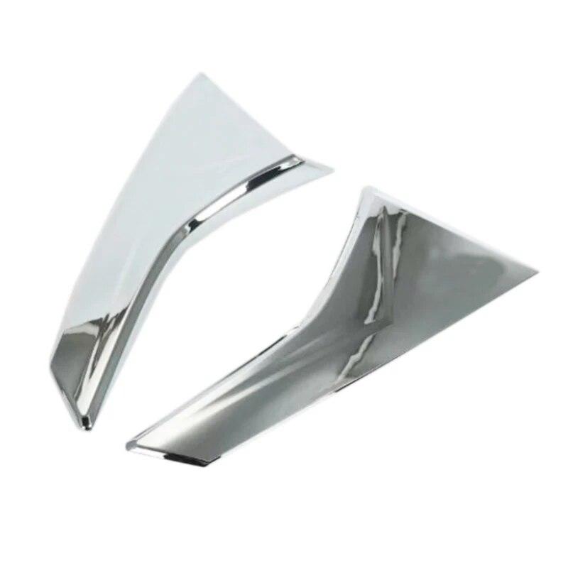 2 шт., новинка, серебристый ABS, накладка на заднее окно, накладка на стойку, наклейка на рамку для Subaru XV 2018, роскошные аксессуары для стайлинга автомобилей