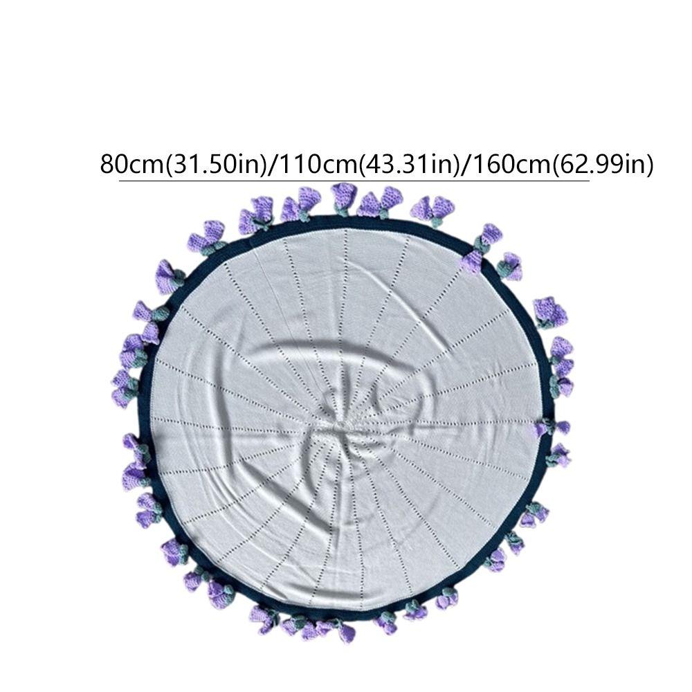 Fashion Knitted Flower Blanket Finished Flower Hugging Blanket Orchid Nap Blanket  Mother's Day