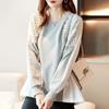 Large Size Sweatshirt Women Loose Casual Long Sleeve T-shirt   Shirt Lace Lace Comfortable Peplum Pullover Top