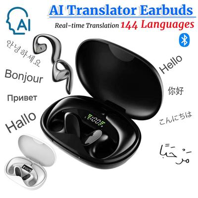 Переводчик наушники-вкладыши 144 языка Bluetooth-совместимые 5.1 переводчик наушники-вкладыши переводчик для путешествий бизнес обучение