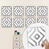 10/15/20/30cm Black & White Line Tiles Wall Sticker Kitchen Backsplash Oil-proof Cupboard Washbasin Peel & Stick Art Wall Decals