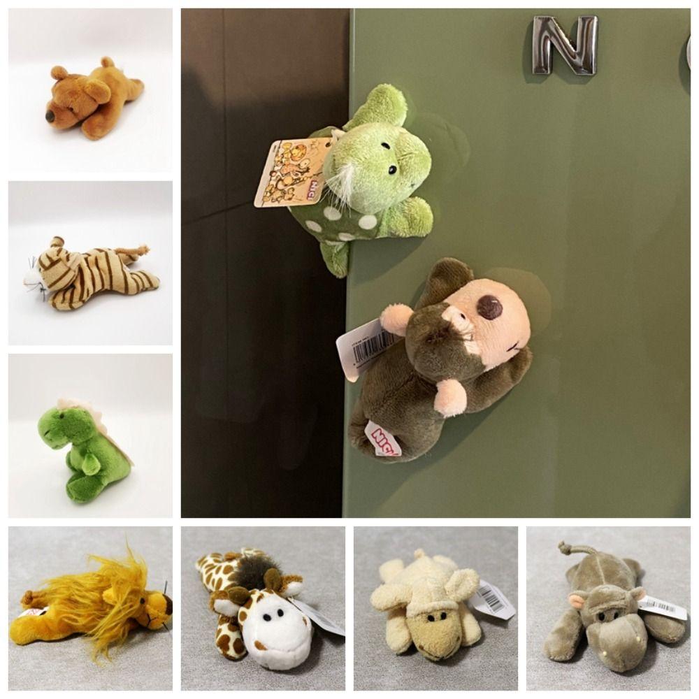 Soft Plush Animal Fridge Magnet Cartoon Plush Animal Magnetic Sticker Refrigerator Stickers Party