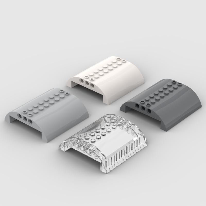*Slope 8 x 8 x 2 Curved Double* D216 2 pcs DIY enlighten block brick part No. 54095 Compatible With Other Assembles Particles