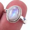 Кольцо из серебра 925 пробы с натуральным радужным лунным камнем S.8 h0B37