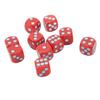 20 игральных костей с закругленными углами 16 мм, набор из 6 игральных костей для настольных игр, математических игр, красные и синие точки