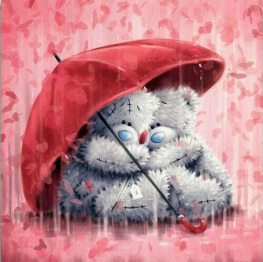 5D алмазная живопись плюшевый мишка полный алмаз животное круглый алмаз мозаика узор украшение дома Diy ручной работы