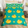 Cute Duck King Queen Duvet Cover Cartoon White Goose Bedding Set Funny Farmhouse Animal Comforter Cover Polyester Quilt Cover