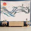 Гобелен «Восход Леса» Настенный Гобелен в богемном стиле Картина тушью Эстетика комнаты Психоделический домашний декор